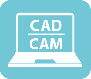 SolMotion supports CAD/CAM software
(remote programming) graphic of an open laptop with 'CAD' and 'CAM' on the screen