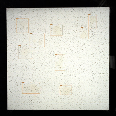 Defect detection case of embossed gypsum board