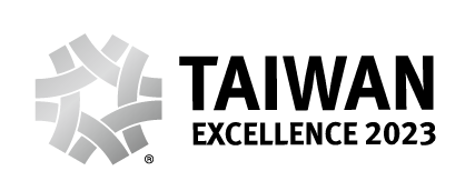 Taiwan Excellence Award Taiwan Excellence 2023 certificate with the award logo.