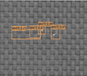 spots detected White spot defects detected on carbon fiber fabric