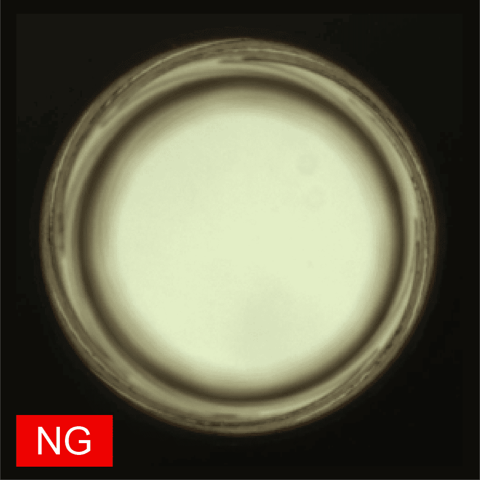 Over-Cutting Defective bearing with over-cutting detected by AI
