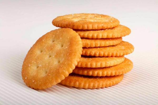 stack of savory cookies