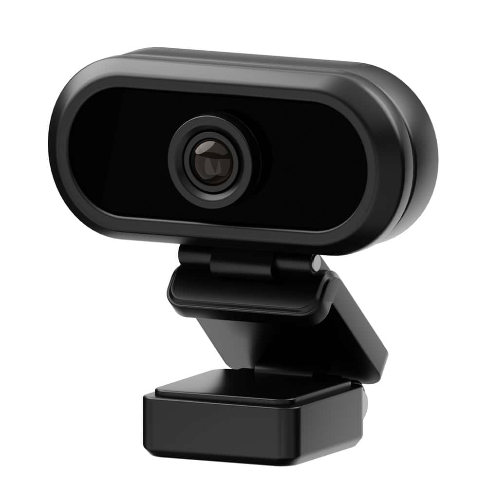 black webcam on a white background
