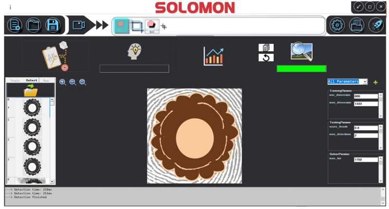 Laser welding inspection using SolVision Interface of SolVision performing laser welding defect detection using AI