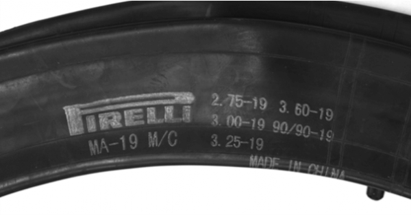 Clear tire Identification number close up of a Pirelli tire Identification number (clear text)