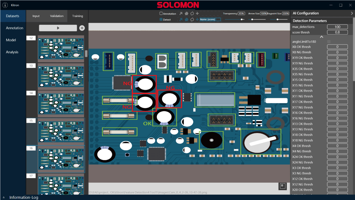PCB inspection using SolVision PCB inspection using SolVision AI vision software