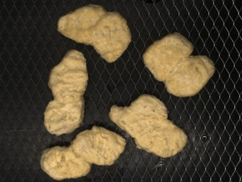 Conjoined chicken nuggets detected by AI