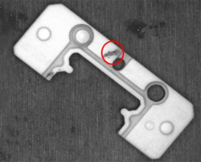 Stain defects on a rubber injection molding part